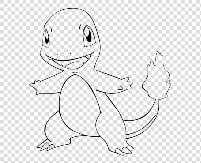 Black and white charmander