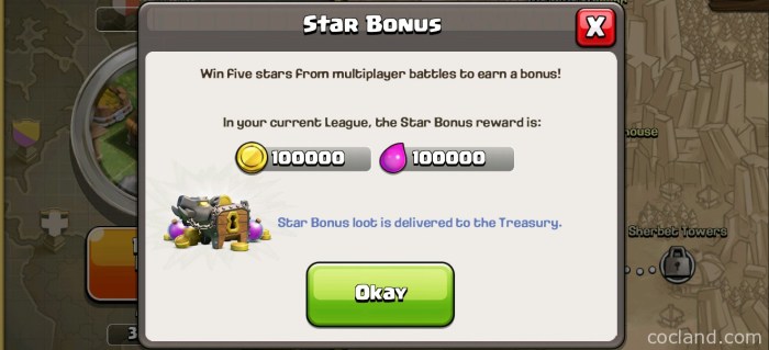 Star bonus clash of clans