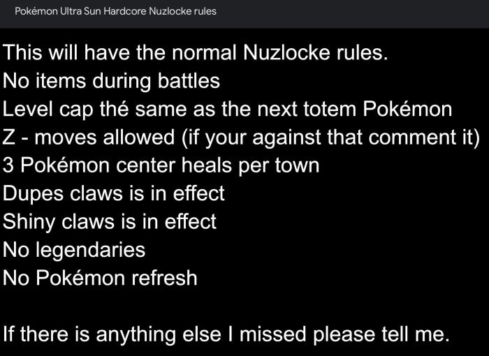 Rules of pokemon nuzlocke