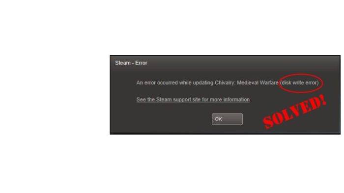 Disk write error steam mac