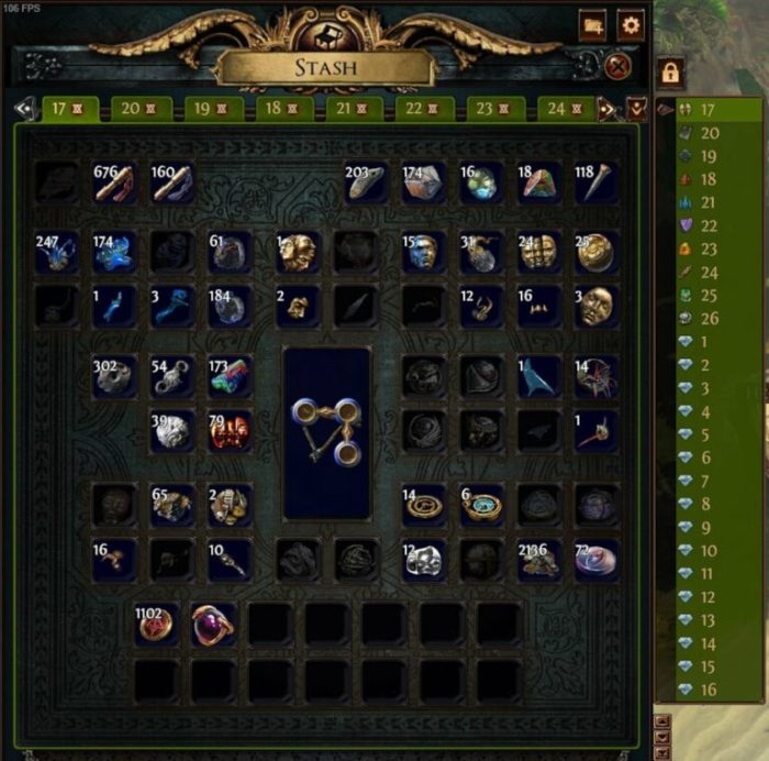 Currency tab path of exile