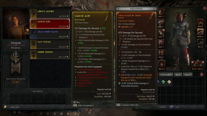 Diablo 4 affix reroll list
