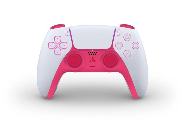 Pink light ps5 controller