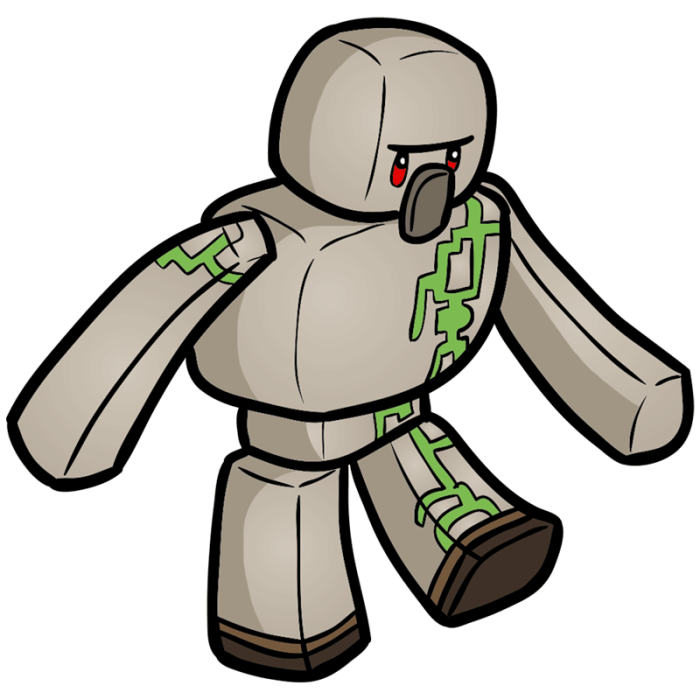 How to draw an iron golem