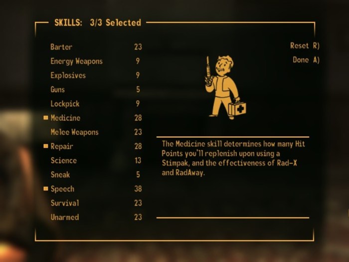 Fallout vegas stats skills nv tree skill random things posted