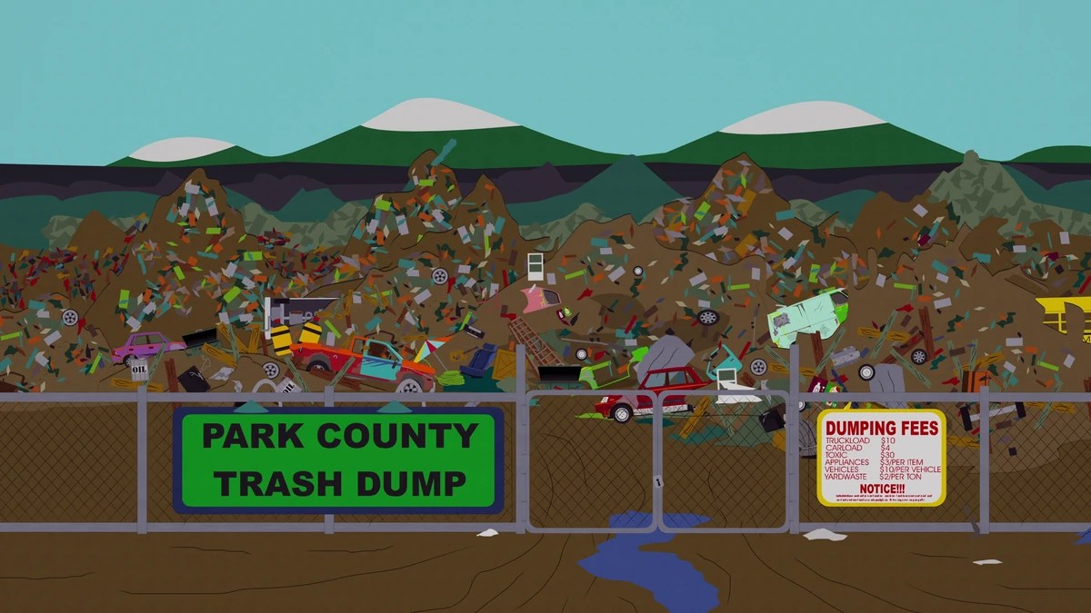 Trash can gold south park