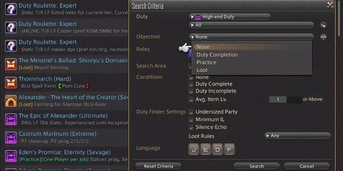 Ffxiv party finder website