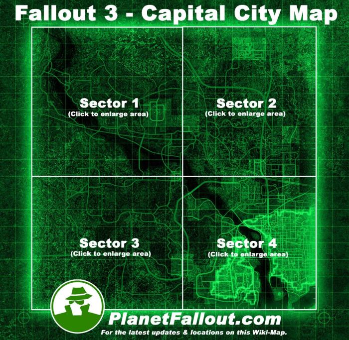 Full labeled fallout 3 map