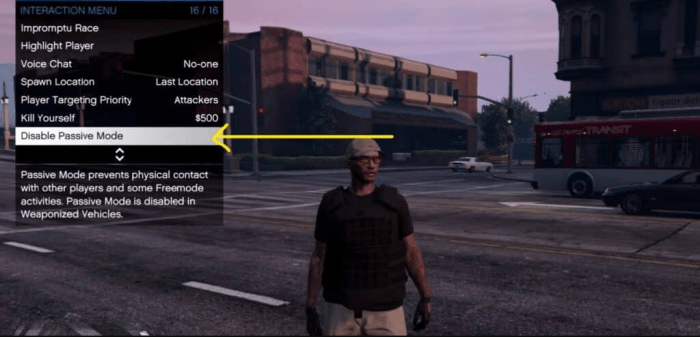 Gta 5 online passive mode