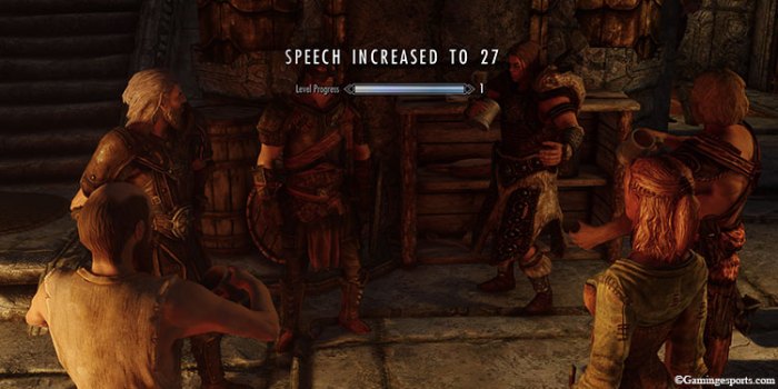 Level up speech skyrim