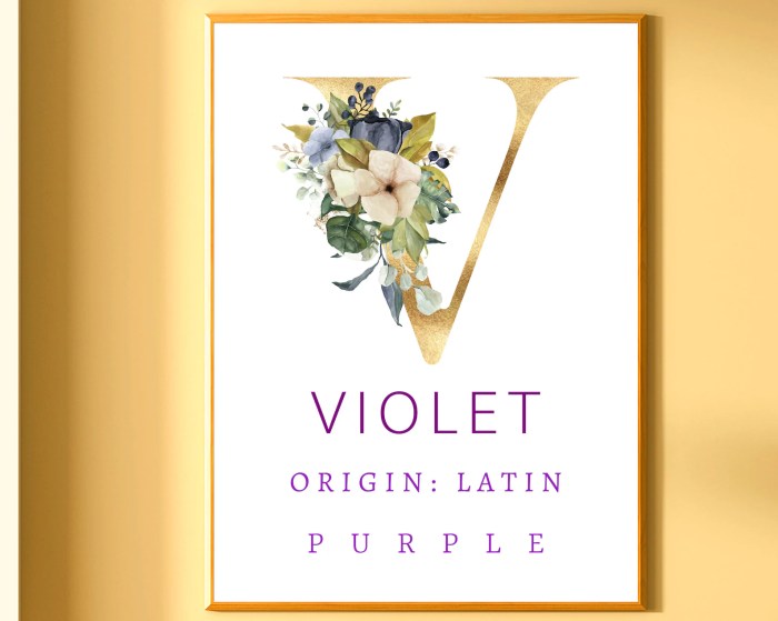 Names that go with violet