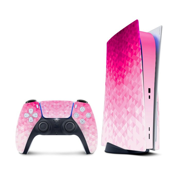 Pink light ps5 controller