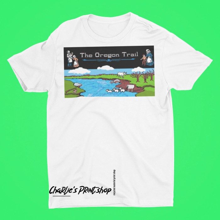 Oregon trail game t shirt