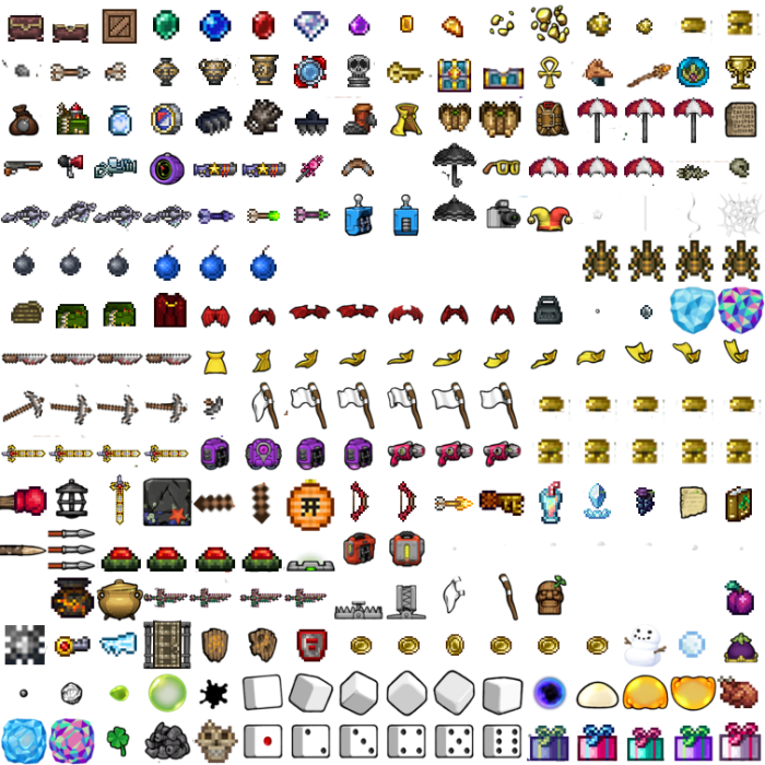 List of items in terraria