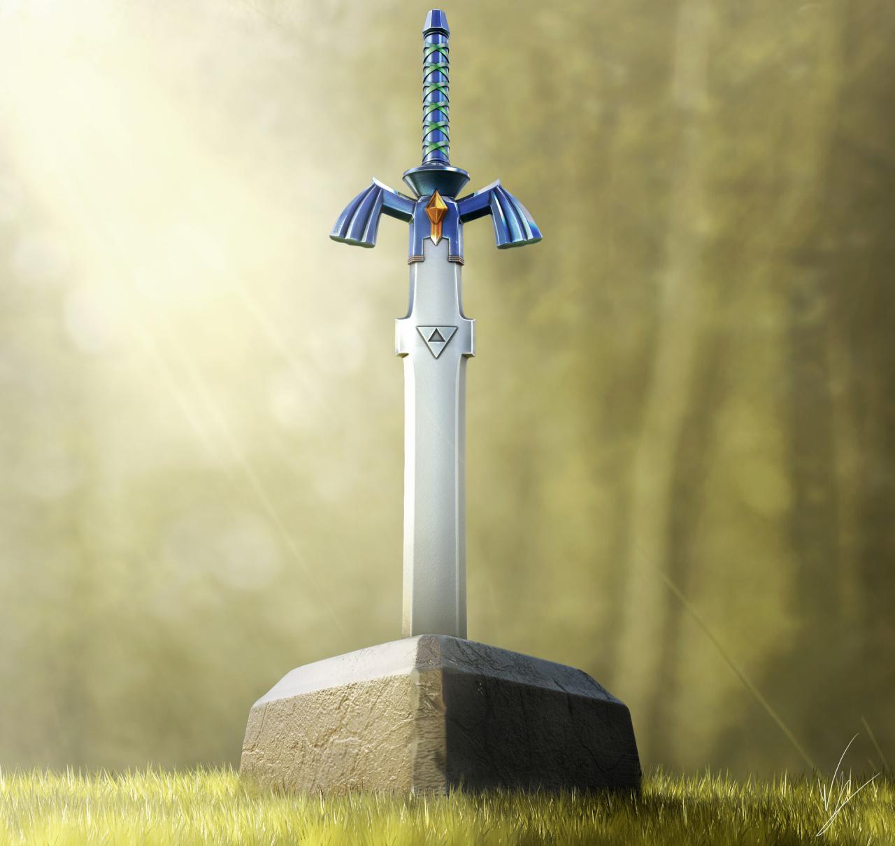 Pedestal sword