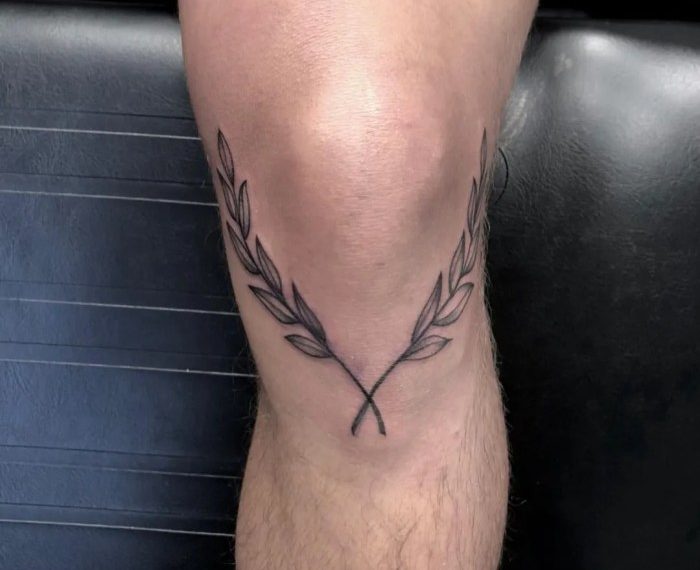 Arrow to the knee tattoo