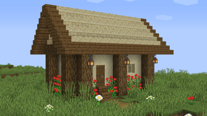 Minecraft wood house easy