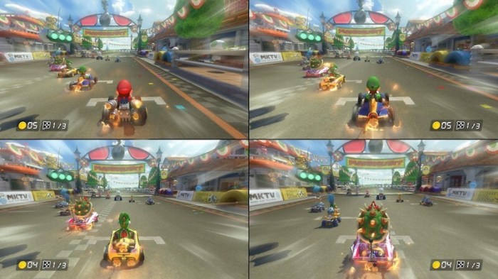 Kart mario player screen split night