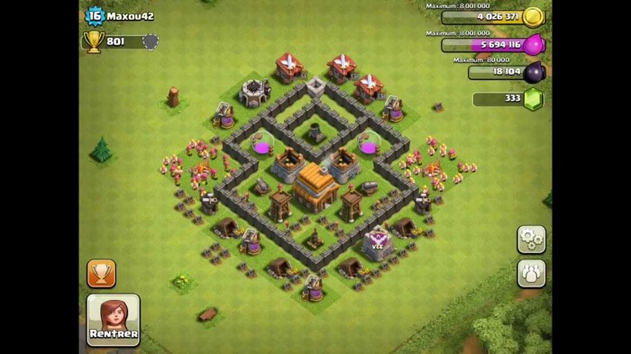 Clash of clans town hall 4