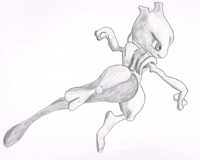 How to draw shadow mewtwo