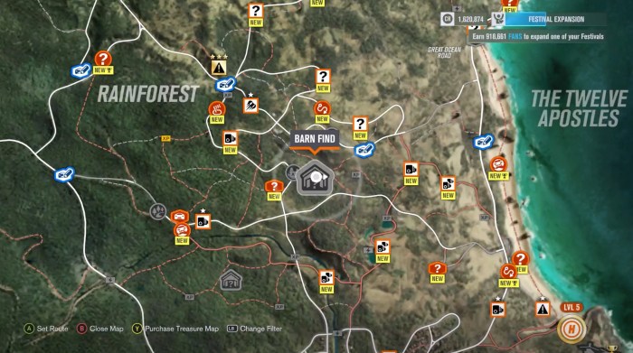 Forza horizon barn map finds treasure achievement hiding these find location who vg247 holden ute 2106 fx