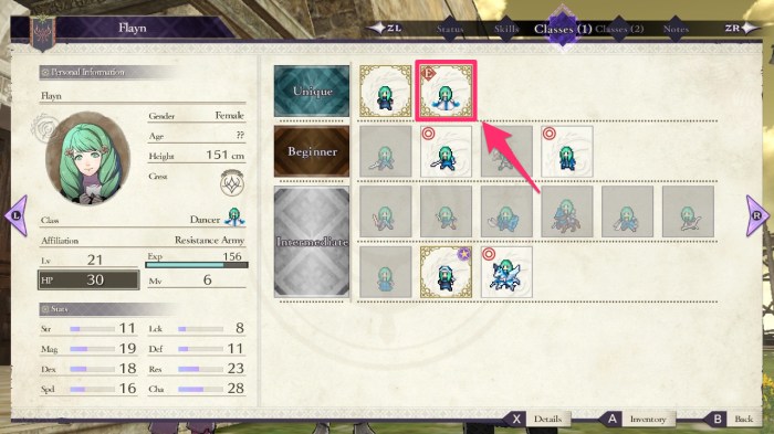 Fe3h class mastery skills