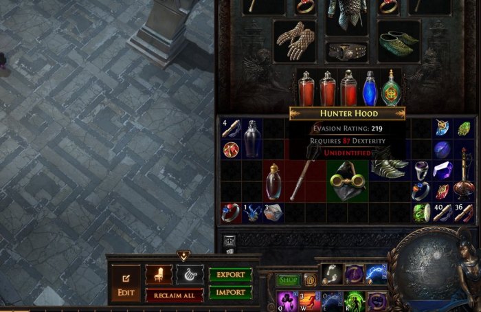 Path of exile item level