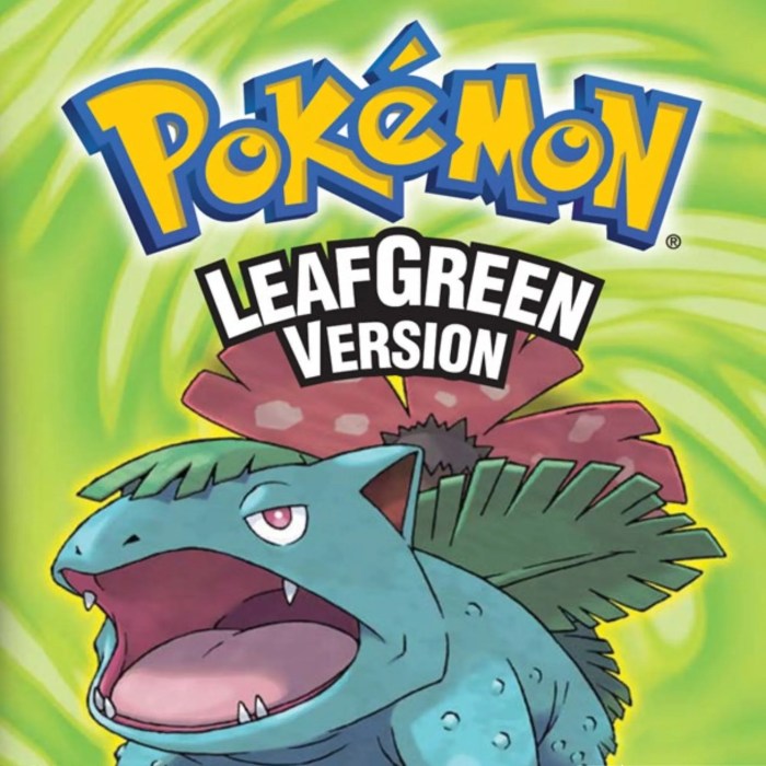 Gameboy pokemon leafgreen gba poke