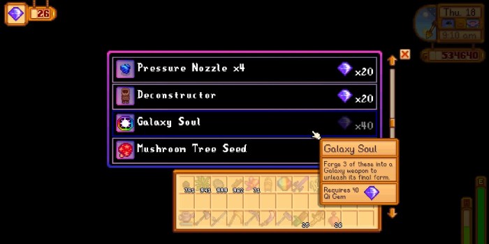 Galaxy soul stardew valley