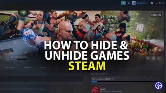 Steam how to unhide game