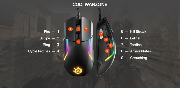 Mouse with 4 side buttons