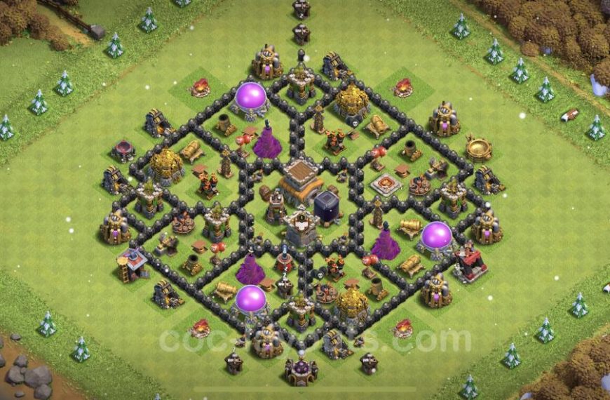 Base clash clans hall town th12 farming trophy 2021 link