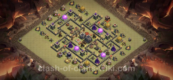 Clash clans th9 municipio defence villaggio disposizione livello wiki difesa trofei mortai coc miglior disponibile temporaneamente copiarlo impossibile piano