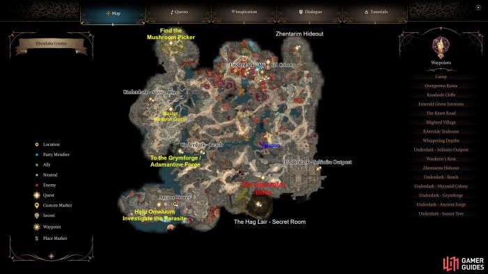Bg3 underdark waypoint map