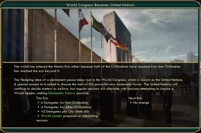 Civ 5 diplomatic victory