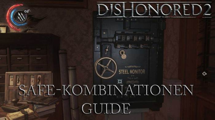 Safe code in dishonored 2