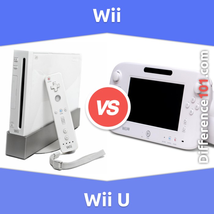 Difference wii and wii u