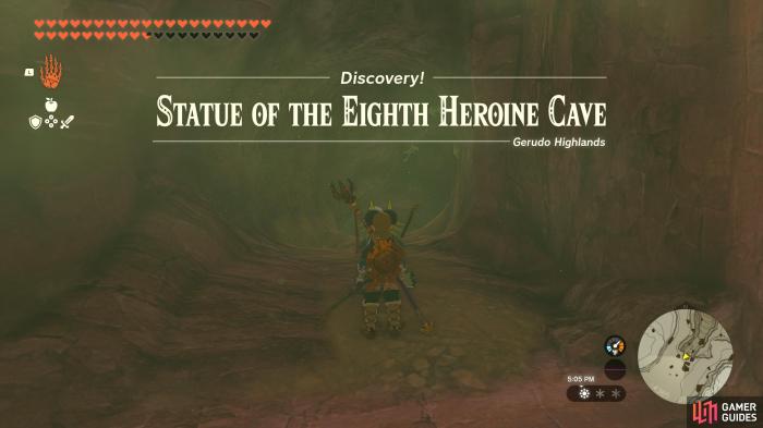 Heroine eighth statue location breath wild quest side